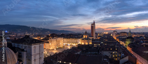 Turin (Torino) high definition scenic panorama with amazing light