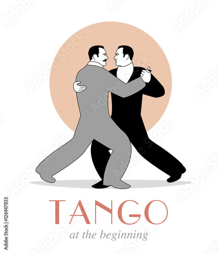 Two men dancing Tango