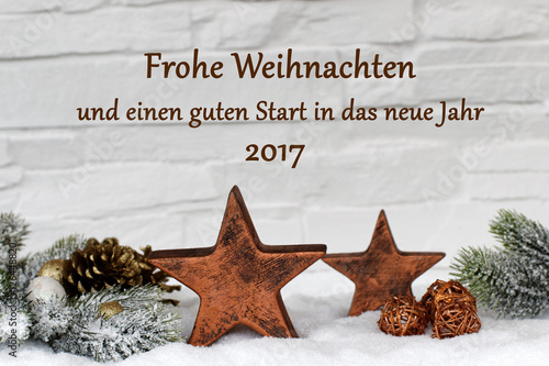Tableau sur toile Frohe Weihnachten