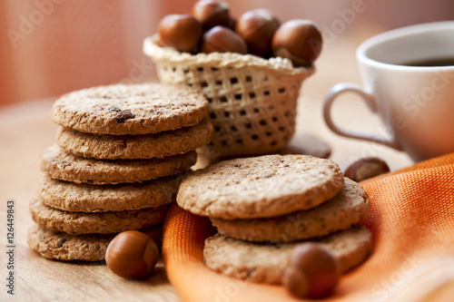 Fotografia snack with cookies and coffee