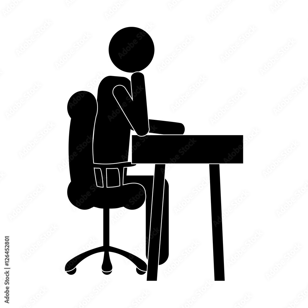 businessman and desk pictogram icon image vector illustration design businessman and desk pictogram icon image vector illustration design
