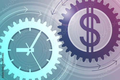 Time and money. Concept of successful business
