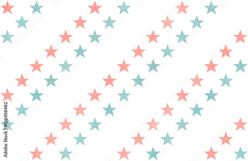 Watercolor stars pattern. Watercolor stars pattern.