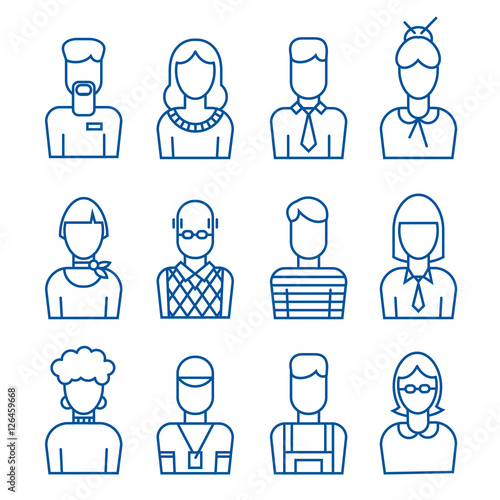 line office avatar set