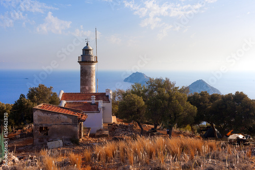 Lighthouse on Gelidonya cape in day time photo