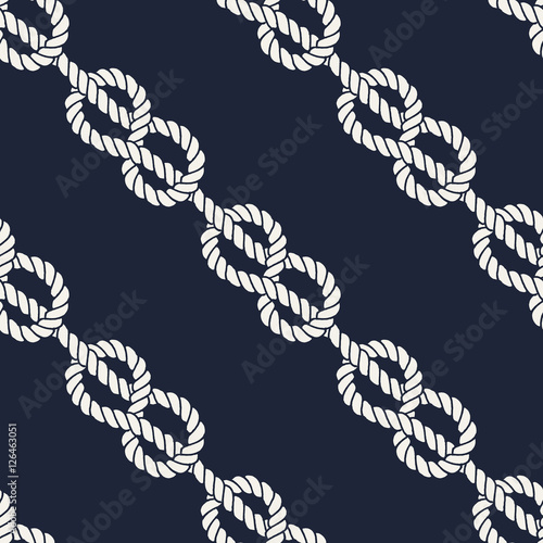 Seamless nautical rope pattern - Figure 8 knots