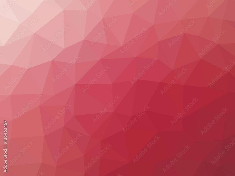 Fototapeta premium Abstract red pink white gradient polygon shaped background