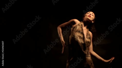 Wallpaper Mural Beautiful girl dancing in the dark Torontodigital.ca