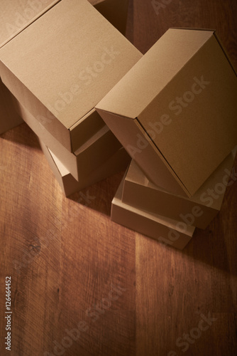 stack of cardboard boxes the packaging