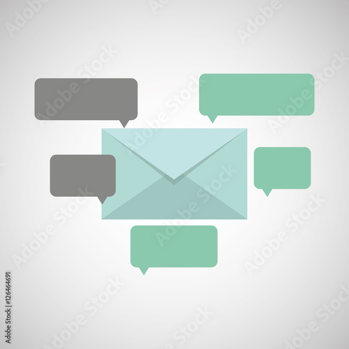 concept email message chat icon vector illustration eps 10