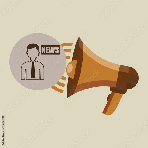 megaphone concept news anchorman design vector illustration eps 10