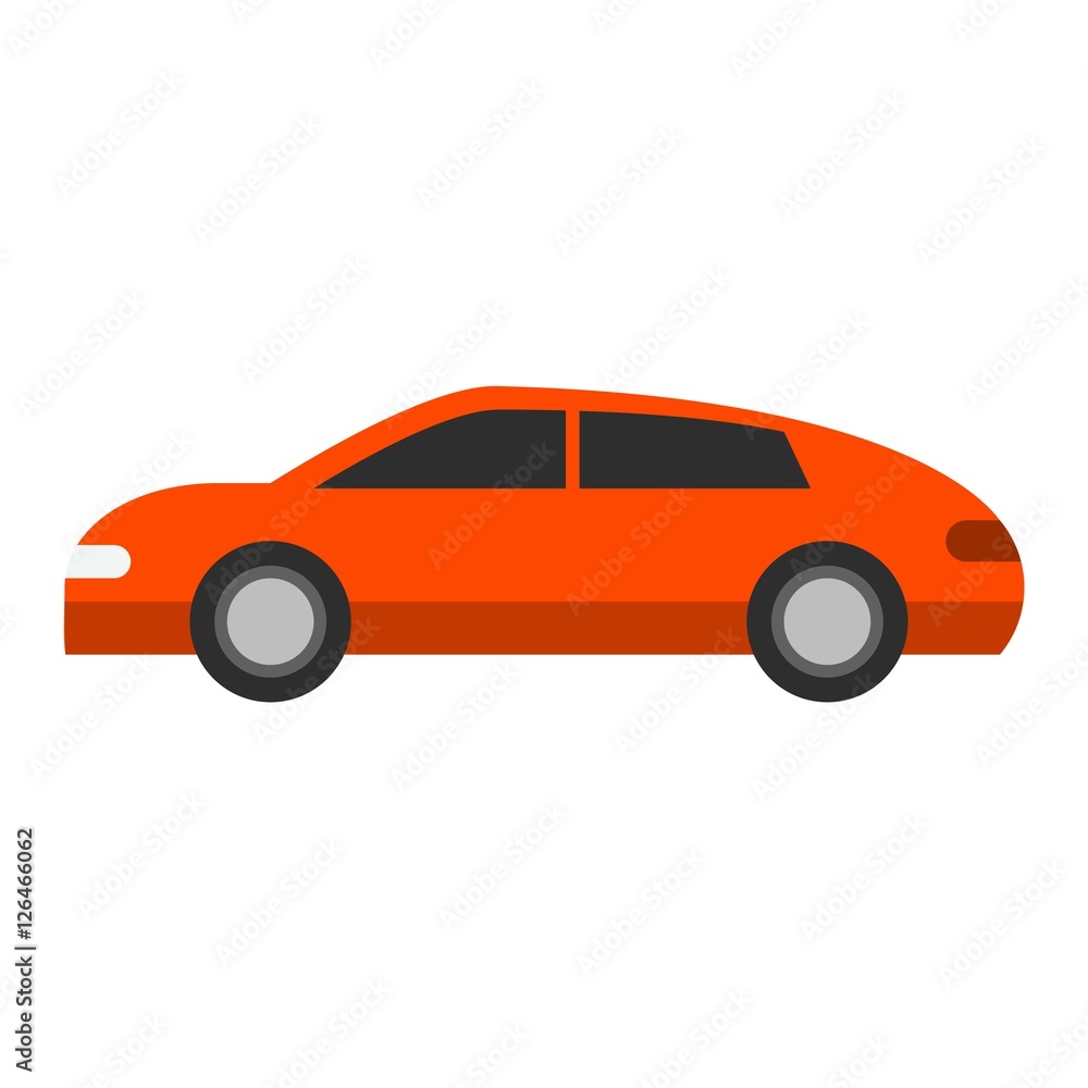 Red car vector illustration.