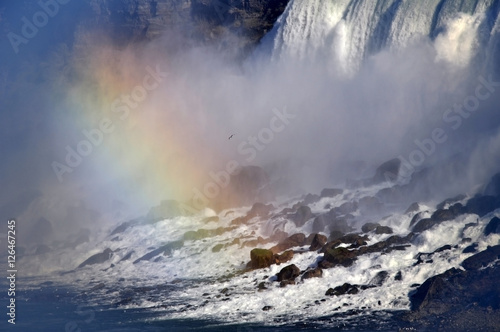 reat Falls with a rainbow over photo