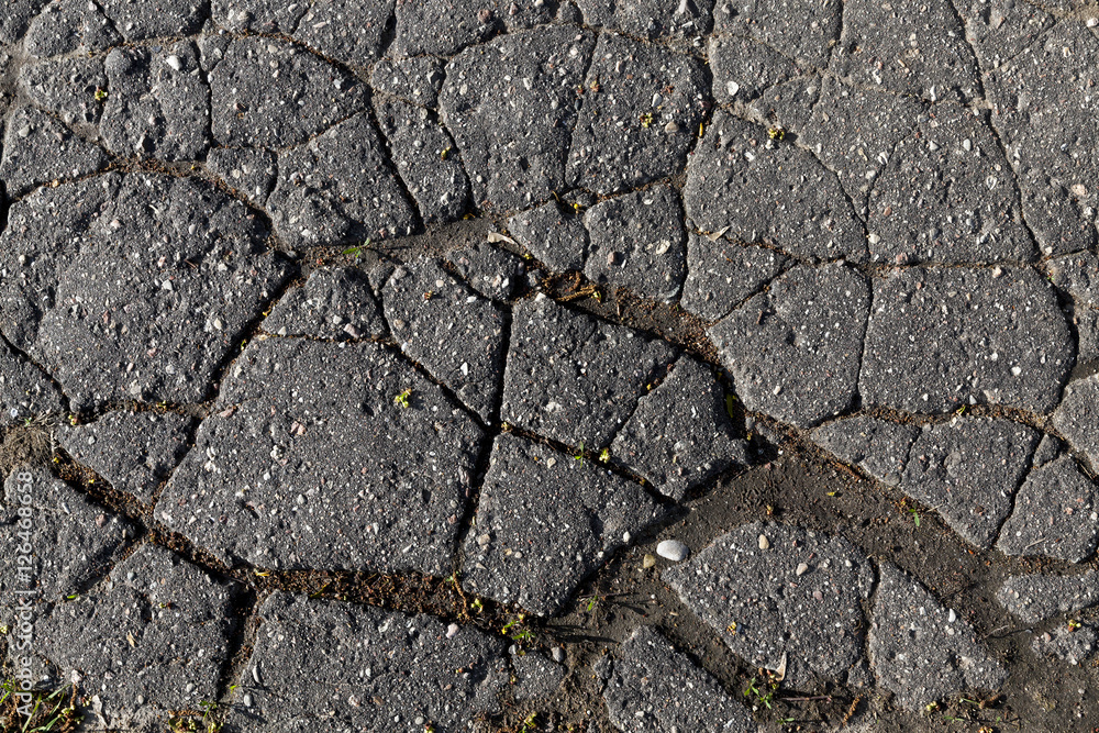 asphalt broken closeup asphalt broken closeup