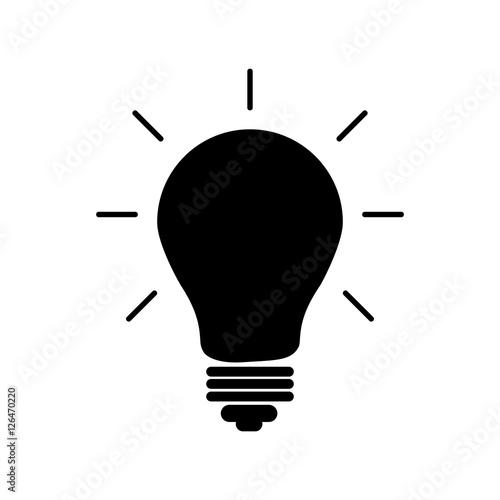regular lightbulb icon image vector illustration  design