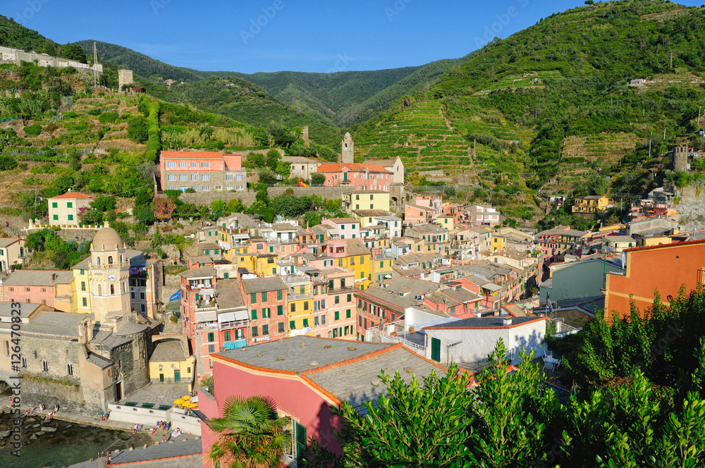 Vernazza piccolo paese delle cinque terre, Liguria, Italia