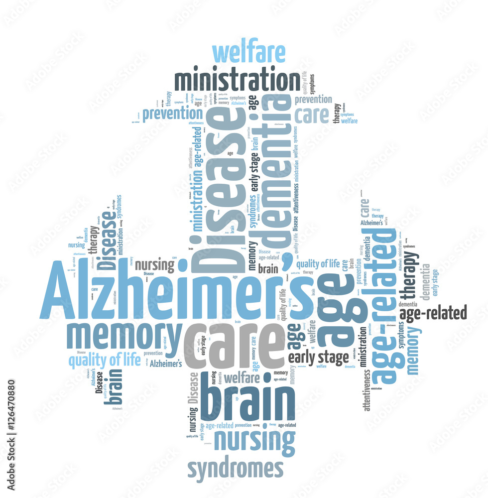 Alzheimer's desease word cloud