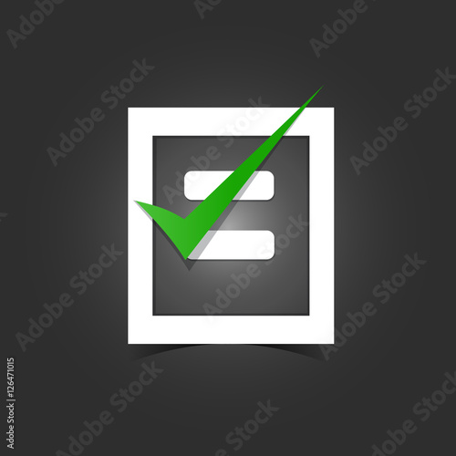 Checklist icon vector - Dark background 