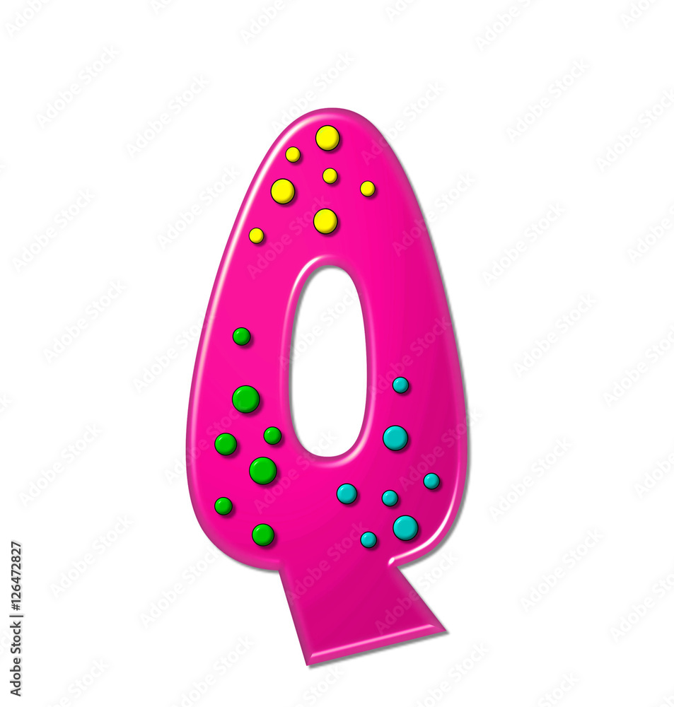 Alphabet Polka Dot Party Q