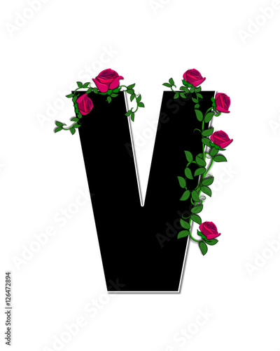 Alphabet Rose Trellis V