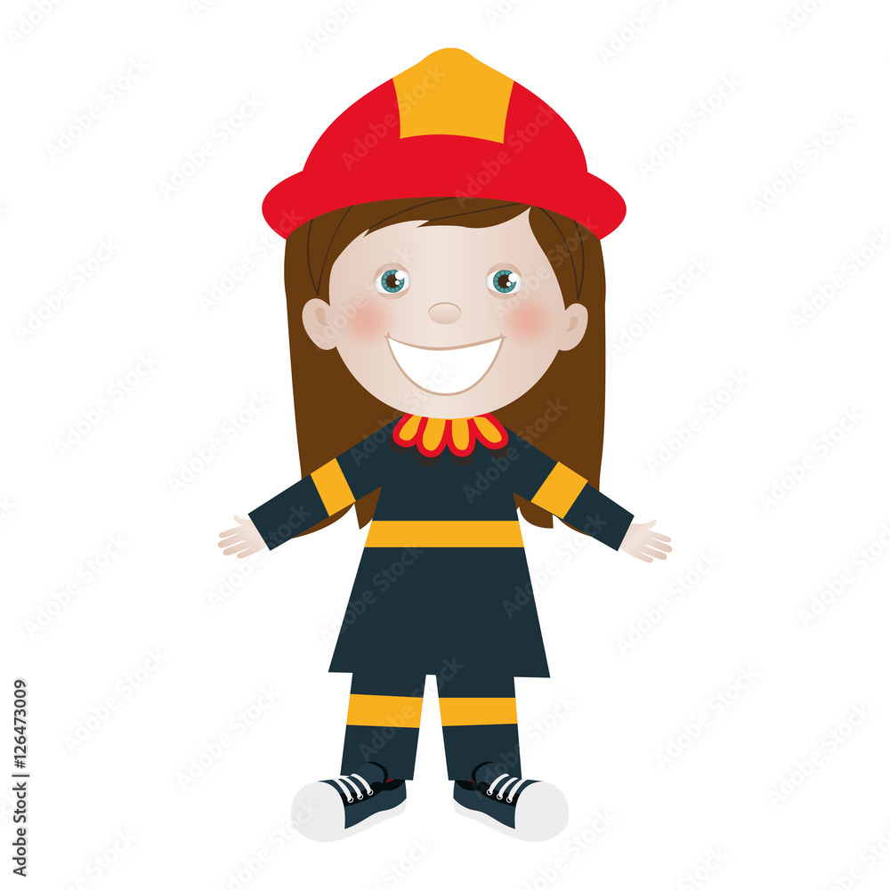 child dressed as firefighter icon image vector illustration design child dressed as firefighter icon image vector illustration design