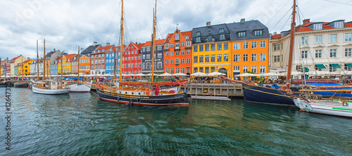 Colorful houses at Nyhavn, Copenhagen, Denmark