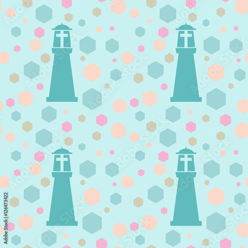 Colorful seamless pattern with Christian symbols. Bible, church and religious elements.