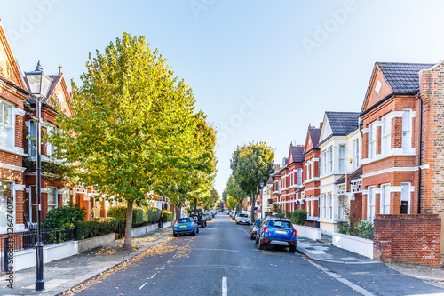 Chiswick suburb street in a...