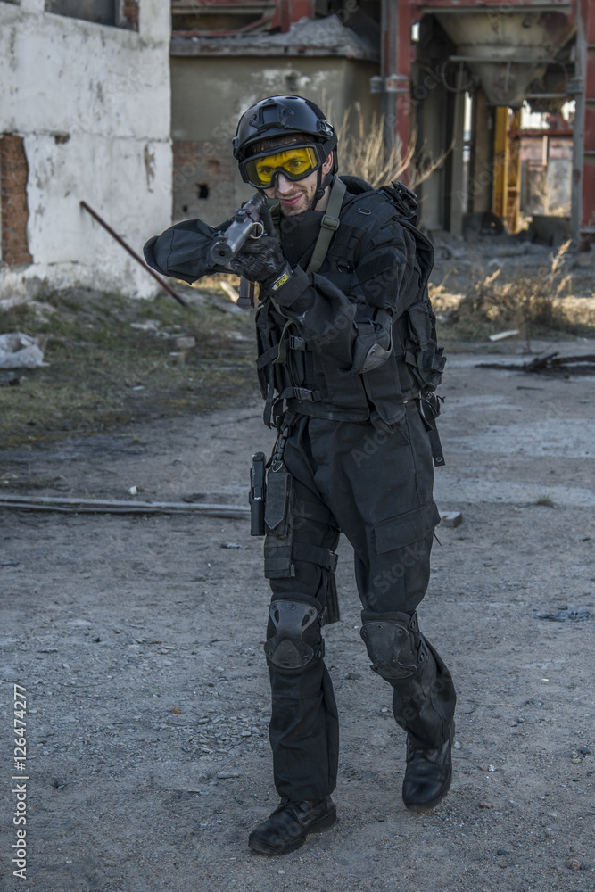 Russian special forces training at a military training ground. Russian special forces training at a military training ground.