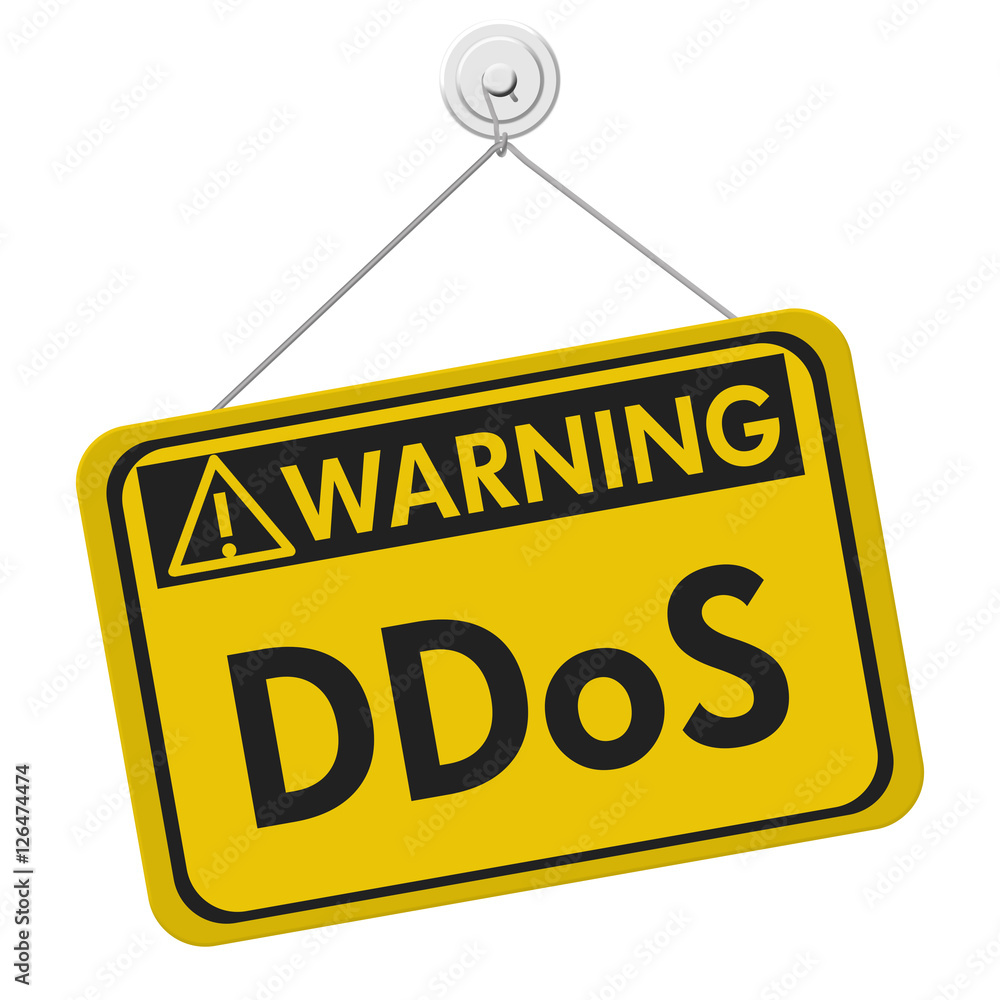 Denial of service warning sign Denial of service warning sign