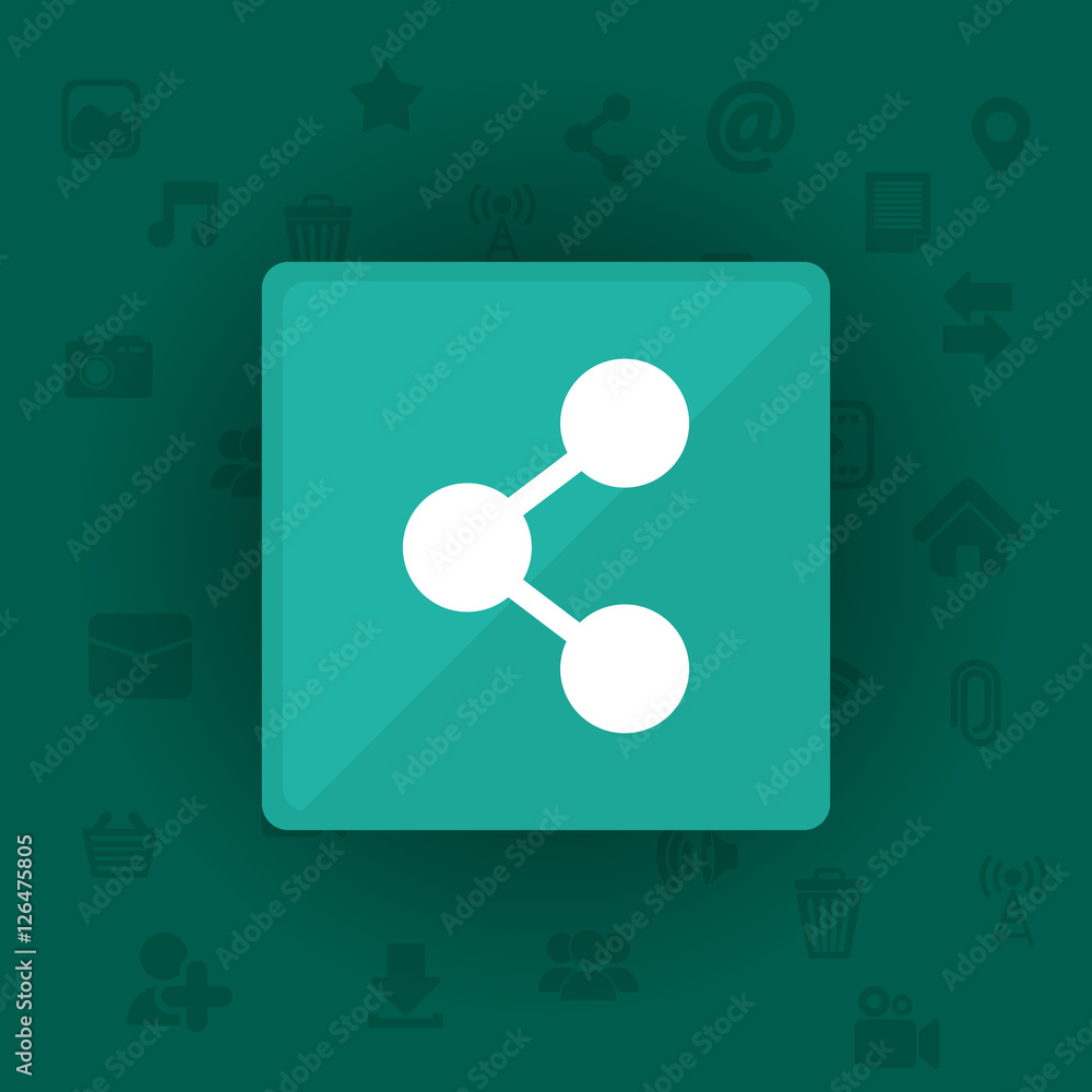 Obraz premium Social media and networking icon vector illustration graphic design