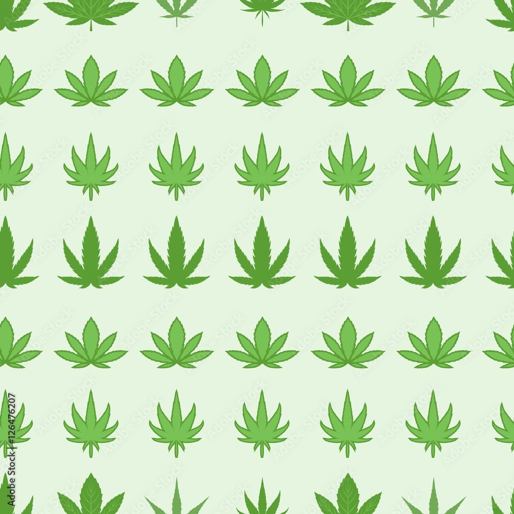 Marijuana background vector seamless patterns