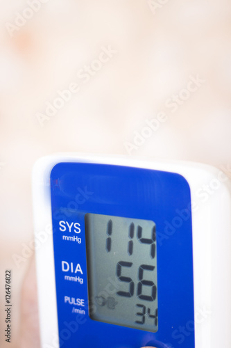 Blood pressur pulse rate meter photo