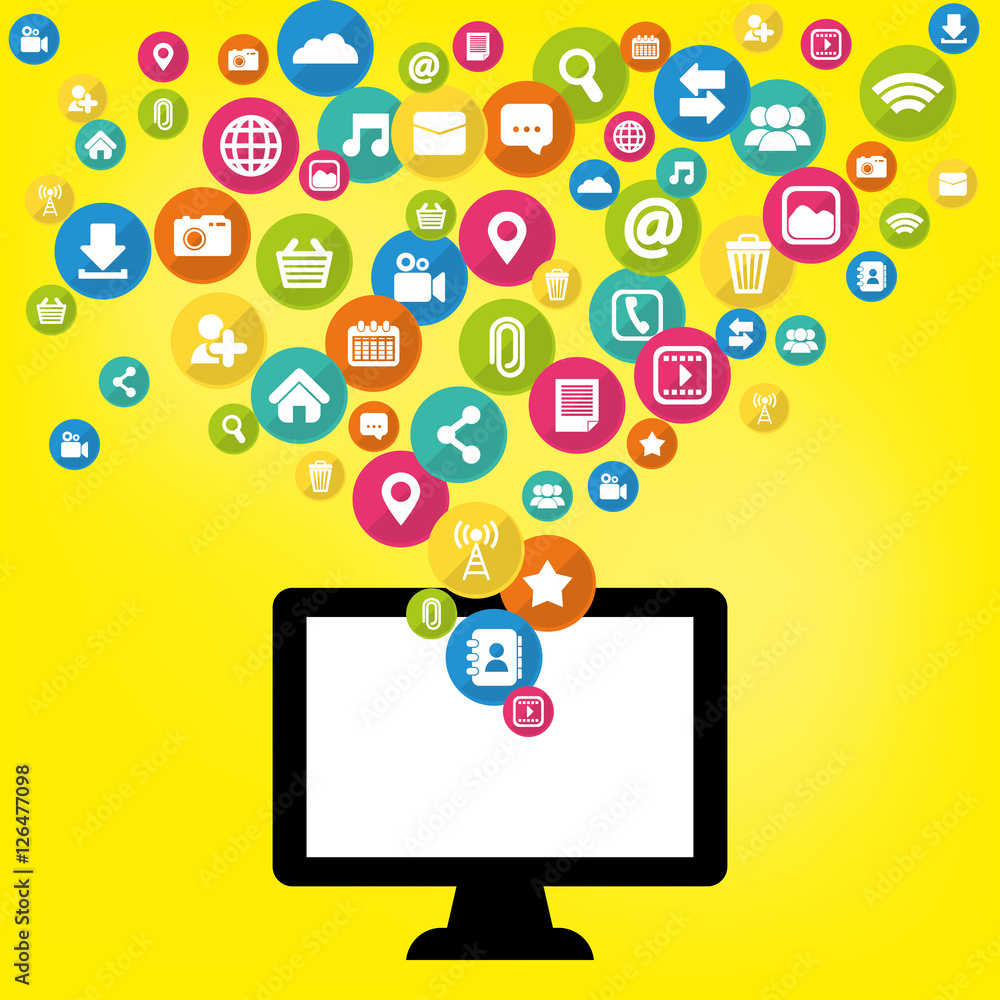 Social media and networking icon vector illustration graphic design Social media and networking icon vector illustration graphic design