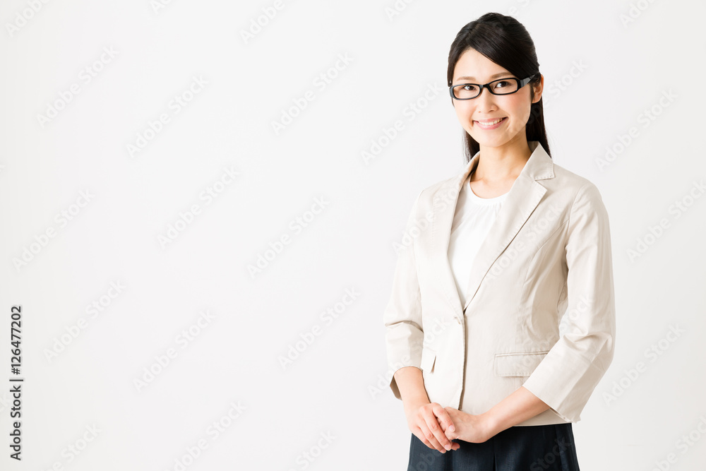 portrait of asian businesswoman isolated on white background portrait of asian businesswoman isolated on white background