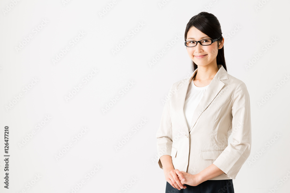 portrait of asian businesswoman isolated on white background portrait of asian businesswoman isolated on white background