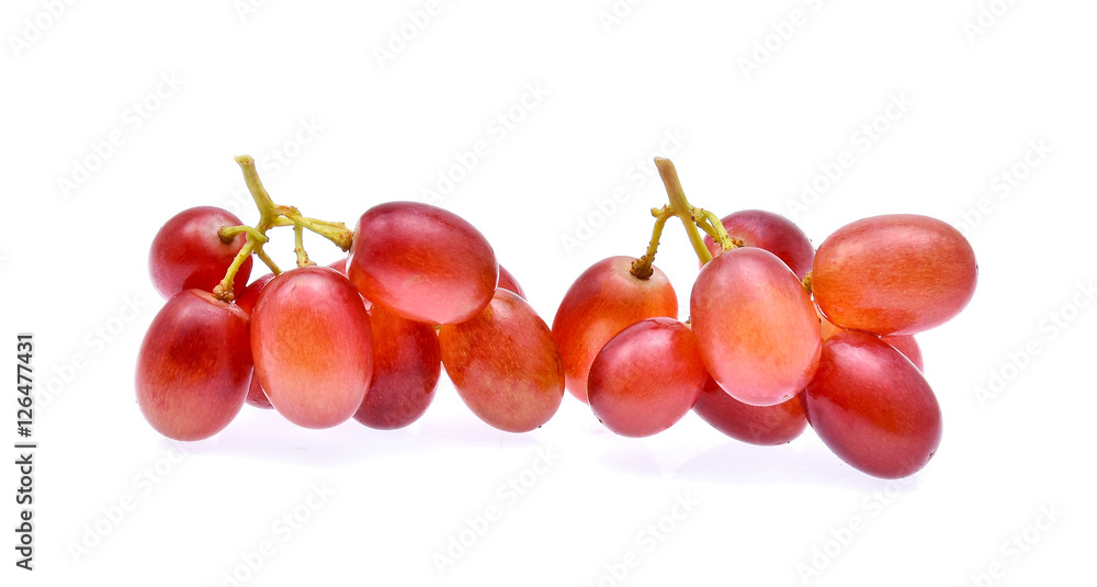 red grapes on white background red grapes on white background