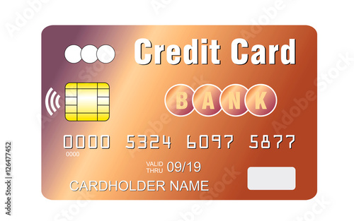 Credit card with contactless payment chip