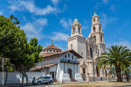 Mission Dolores Basilica, Catholic Church with Two Belltowers, San Francisco, California