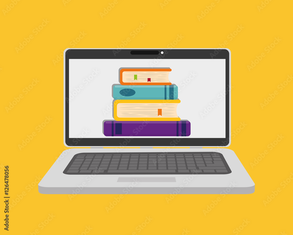 Elearning online education icon vector illustration graphic design
