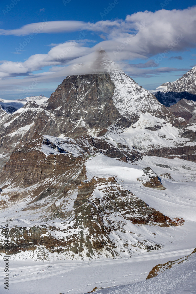 Amazing Close up view of mount Matterhorn, Alps, Switzerland 