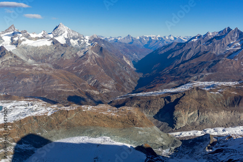 Panoramic view to Zermatt Resort, Alps, Canton of Valais, Switzerland 