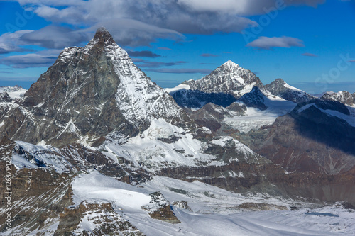 Winter panorama of mount Matterhorn, Canton of Valais, Alps, Switzerland  © Stoyan Haytov