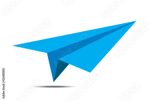paper plane with shadow