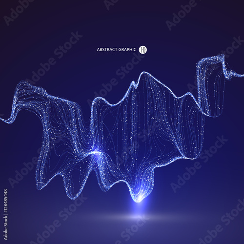 Dot pattern composed of mesh,Technological sense of abstract graphics