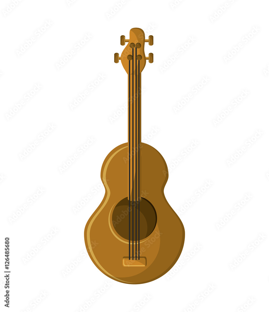 Fototapeta premium Guitar instrument icon. music sound melody and musical theme. Isolated design. Vector illustration