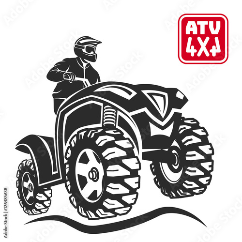 ATV All-terrain vehicle off-road design elements. photo