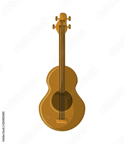 Guitar instrument icon. music sound melody and musical theme. Isolated design. Vector illustration photo