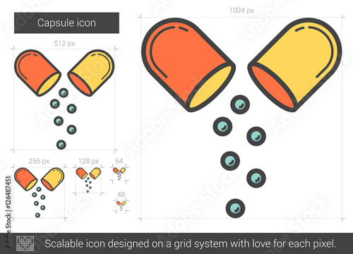 Capsule line icon.