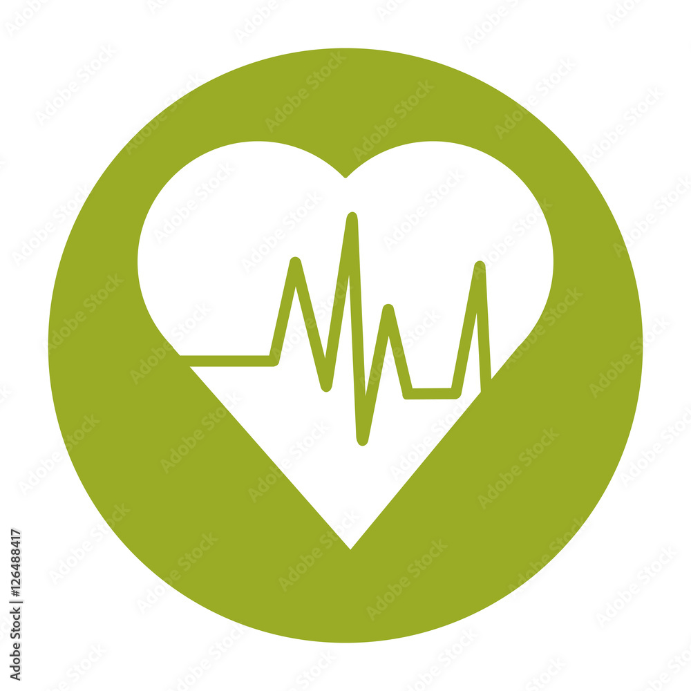 Heart with pulse icon. Fitness gym bodybuilding bodycare and fit theme. Isolated design. Vector illustration Heart with pulse icon. Fitness gym bodybuilding bodycare and fit theme. Isolated design. Vector illustration